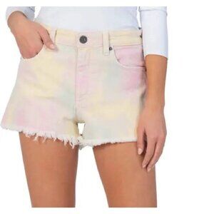 Kut From The Kloth Womens High Rise Jane Tie-Dye Cutoff Denim Shorts Sz 8 (F8)